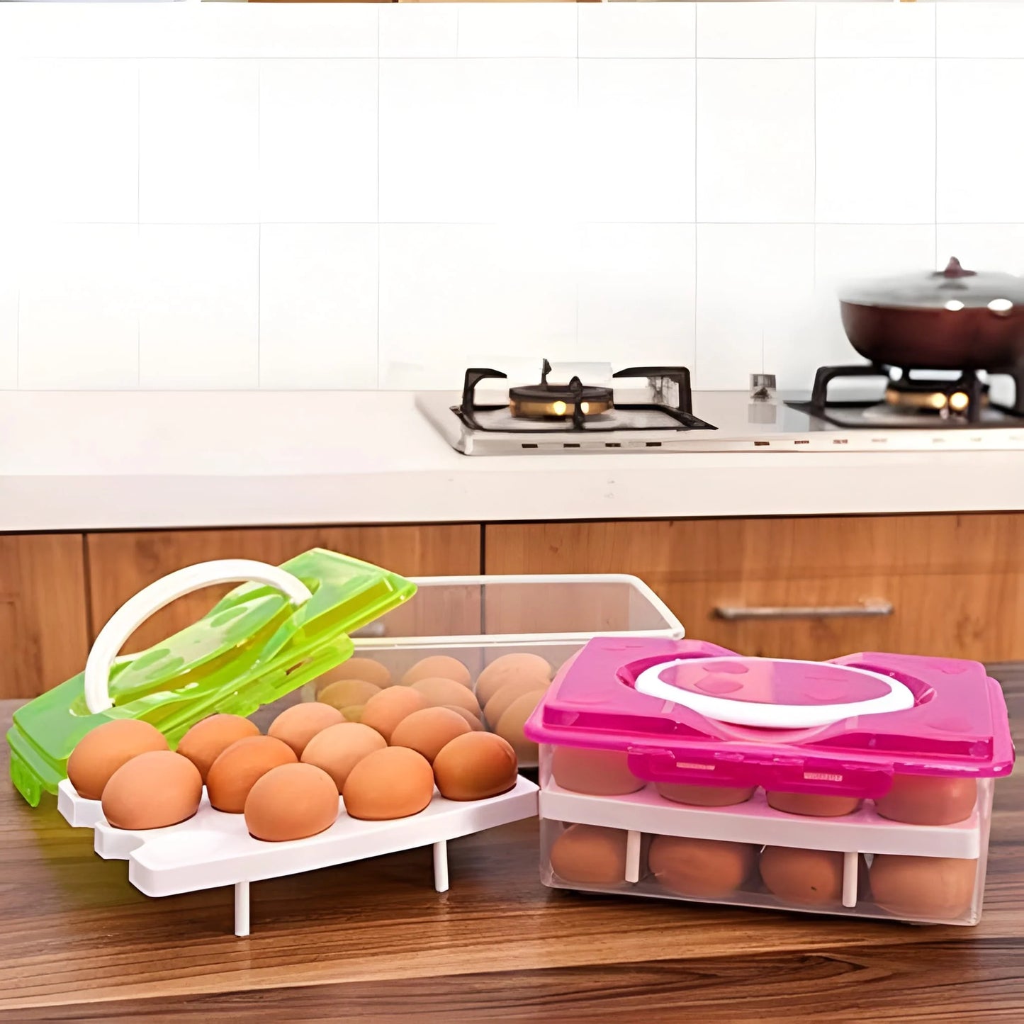 2 layer 32 Grid Egg Tray With Lid