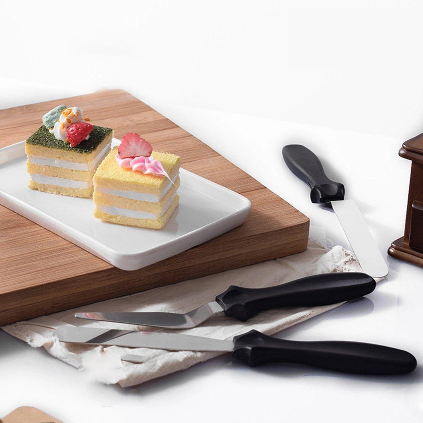Stainless Steel Cake Spatula Set – 3 Pc