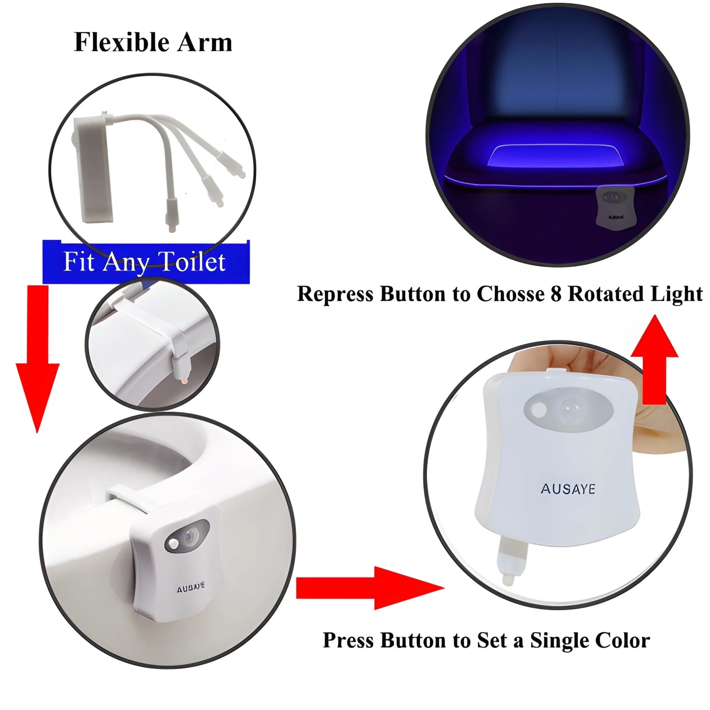 Toilet Led Light Bowl Cover Lamp