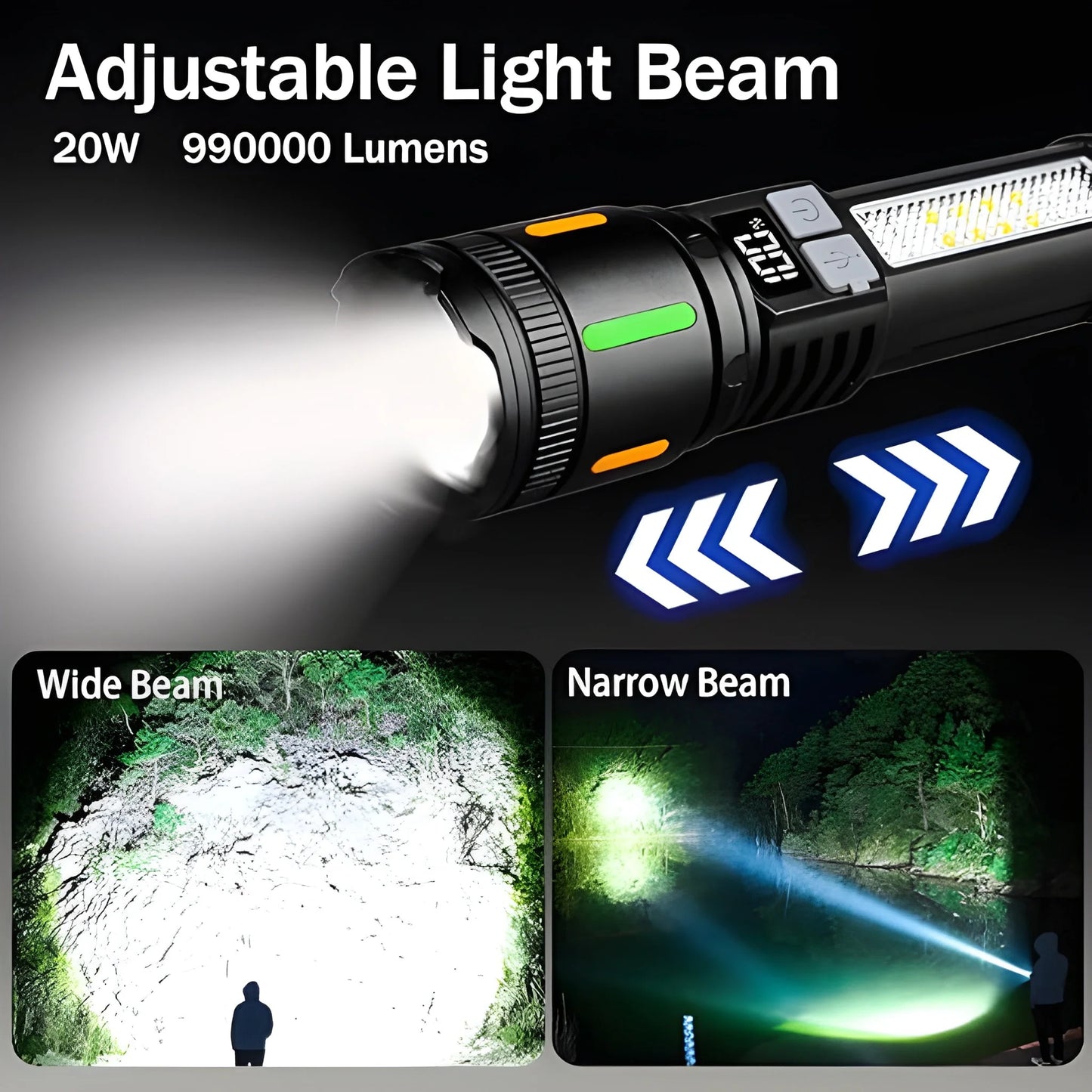 Led Torch High Lumens Fast Charging Flashlight