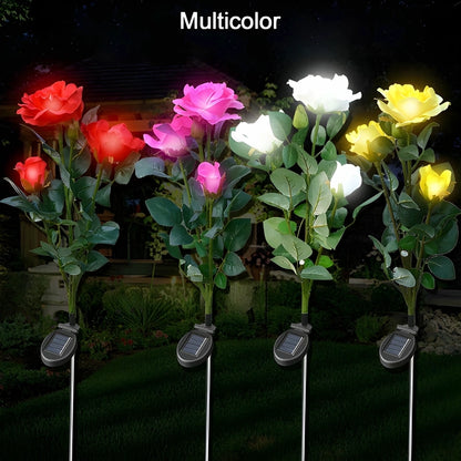 Solar-Powered Rose Garden Lights