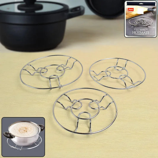Stainless Steel Wire Hotmate Stand Set Of 3
