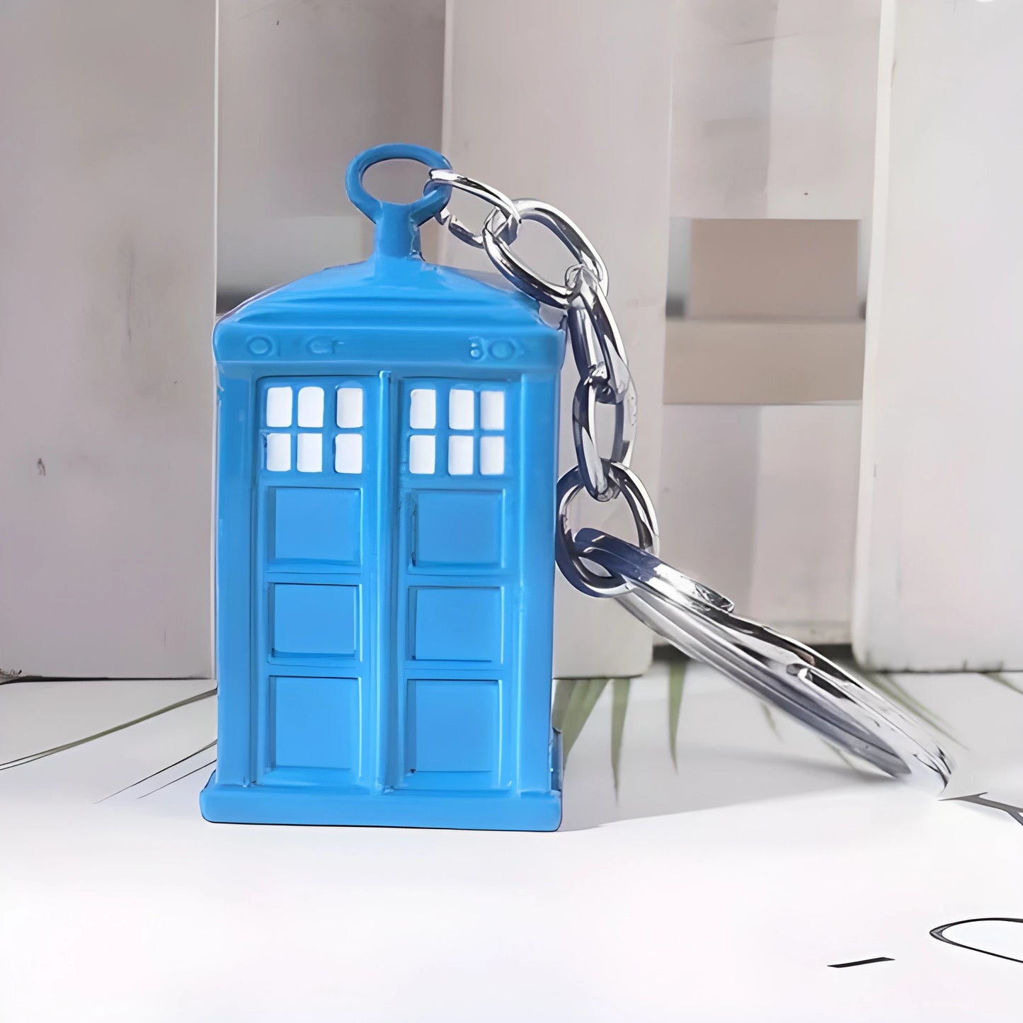 Vintage Police Box Keychain
