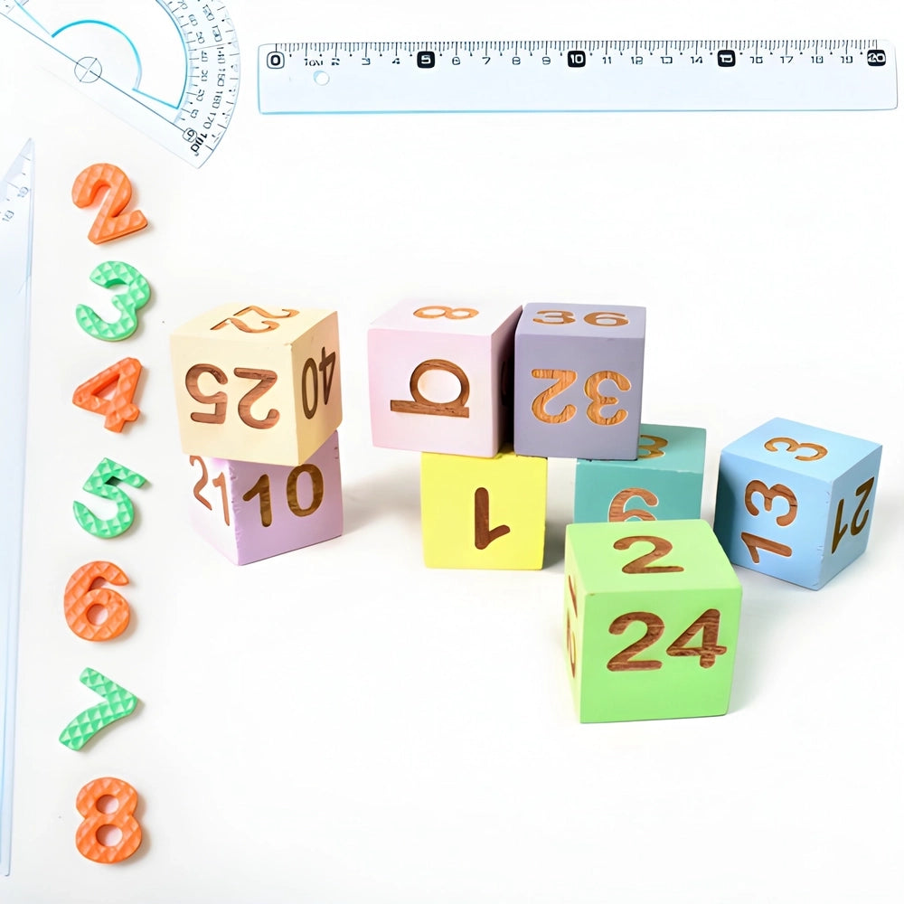 Wooden Math Flash Card Game