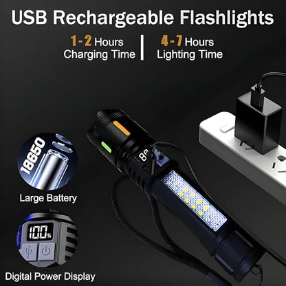 Led Torch High Lumens Fast Charging Flashlight