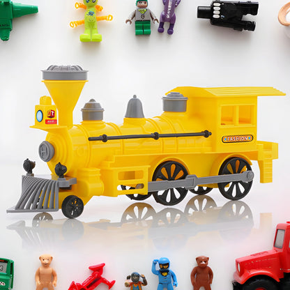 Pull And Go Train With Light Plastic