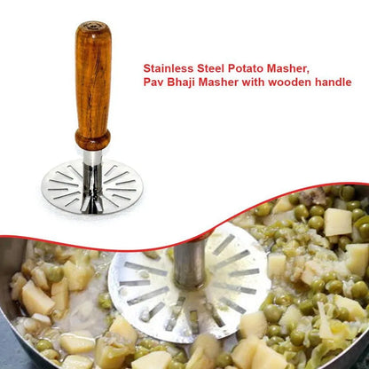 Wooden Paubhaji Masher