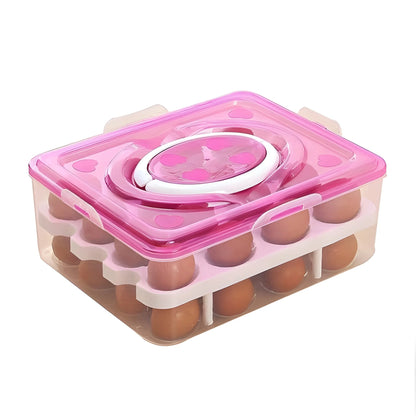 2 layer 32 Grid Egg Tray With Lid