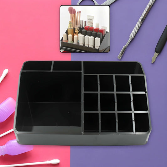 16-Compartment Makeup Organizer Box