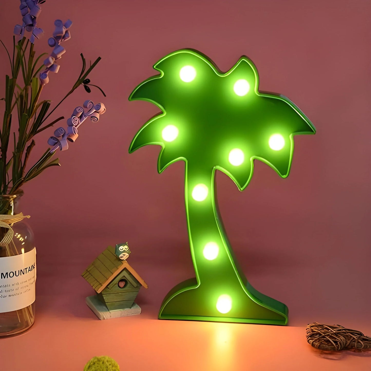 Coconut Tree Led Night Light Table Lamp