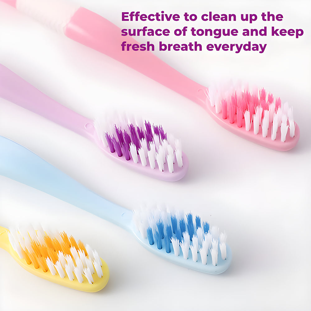 Toothbrush with Tongue Scraper
