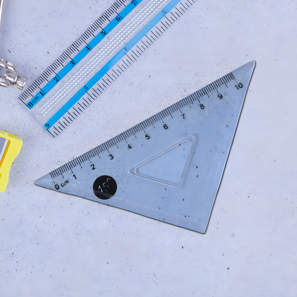 Transparent Triangle Ruler Set