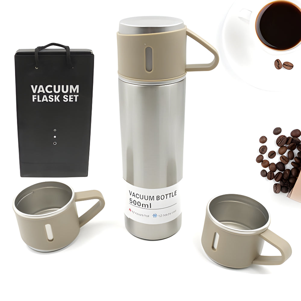 Vacuum Steel Flask Set