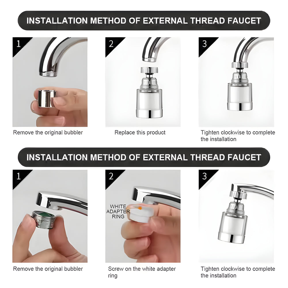 Swivel Faucet Extender Aerator