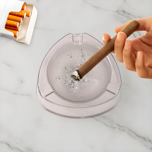 Transparent White Ashtray