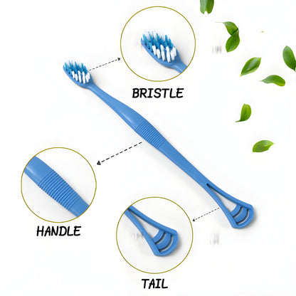 Toothbrush with Tongue Scraper
