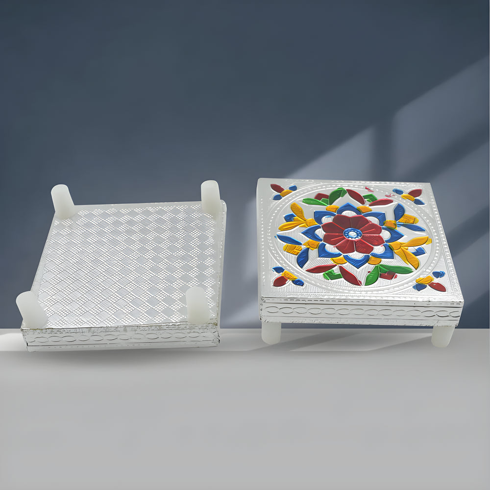 Wooden Meenakari Chowki