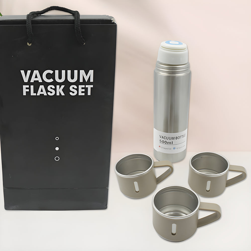 Vacuum Steel Flask Set