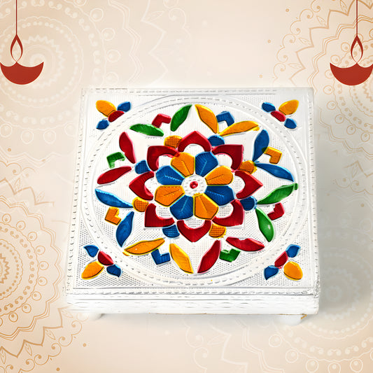 Wooden Meenakari Chowki