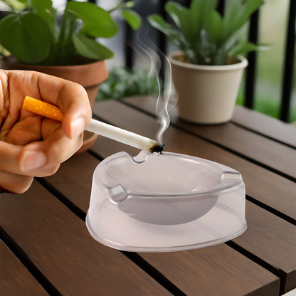 Transparent White Ashtray