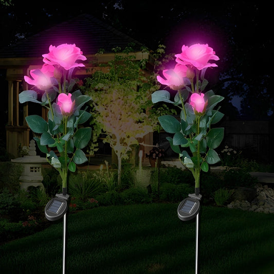 Solar-Powered Rose Garden Lights