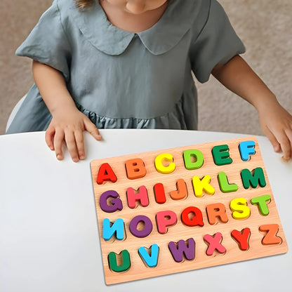 Wooden Puzzle Board ABC Letters