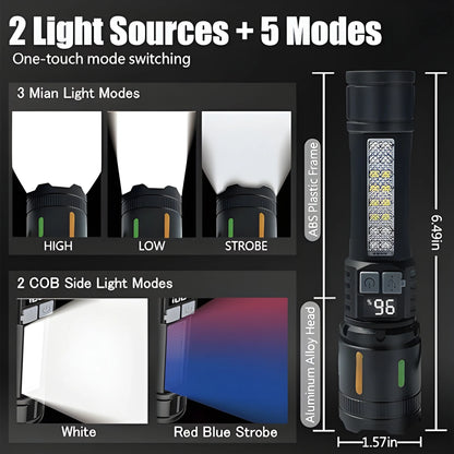 Led Torch High Lumens Fast Charging Flashlight