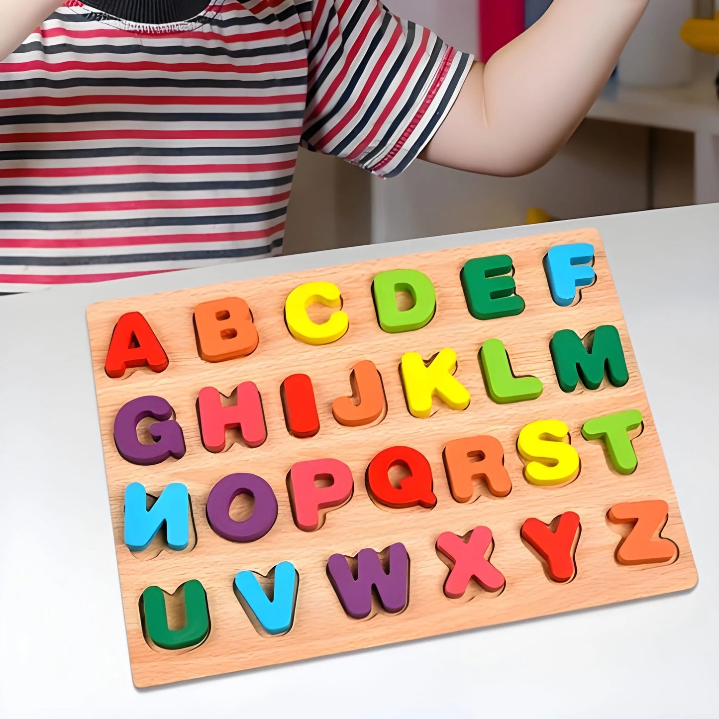 Wooden Puzzle Board ABC Letters
