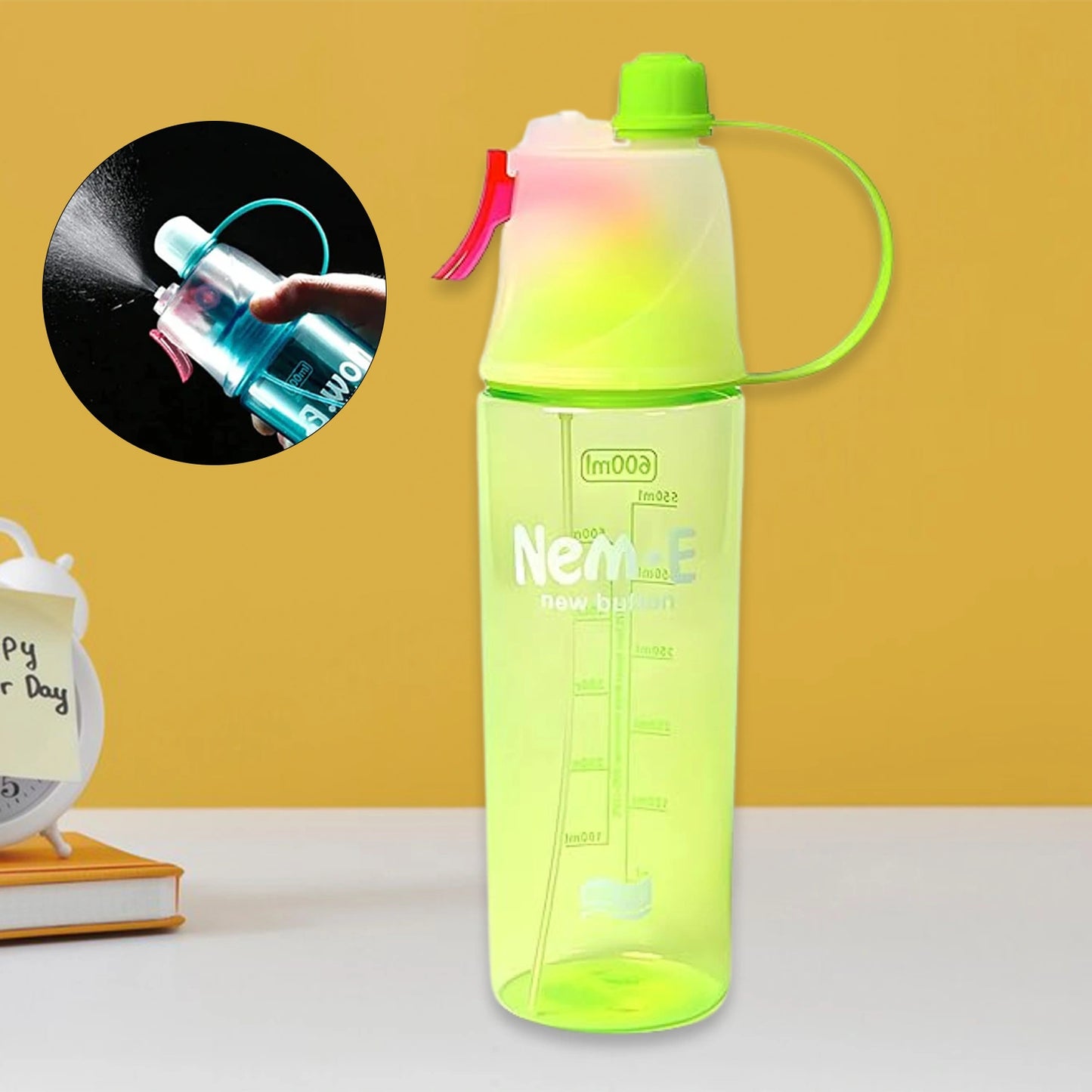 2-in-1 Mist Spray Water Bottle – 600ml