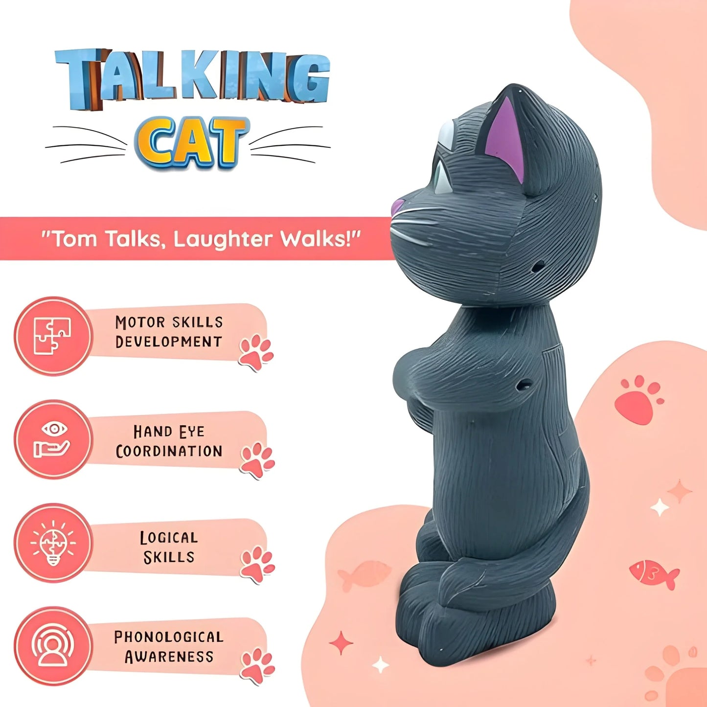 Talking Mimicry Touching Tom Cat
