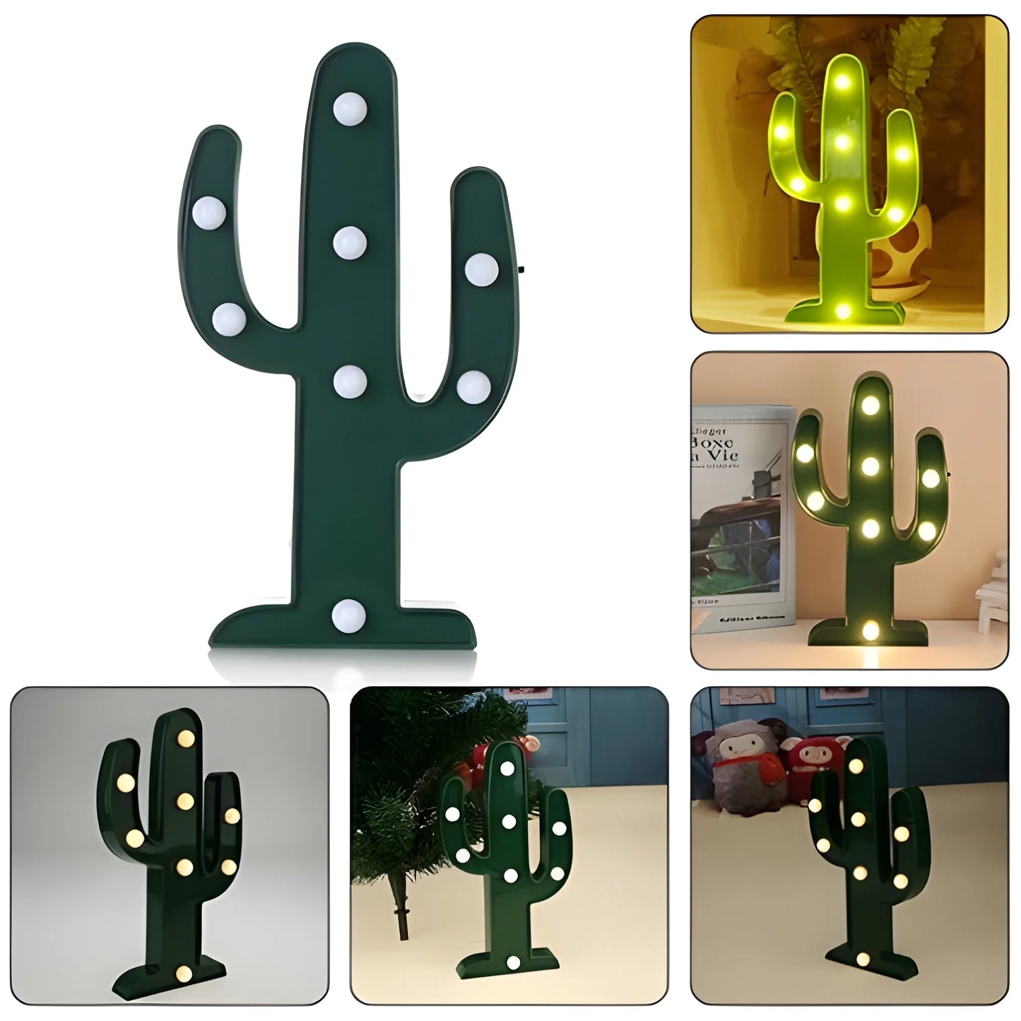 Led Cactus Light Desk Lamp