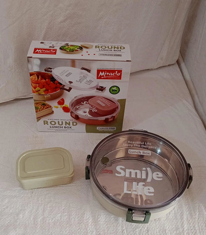Stainless Steel Round Lunch Box