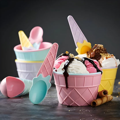 Waffle Cone Bowl Set