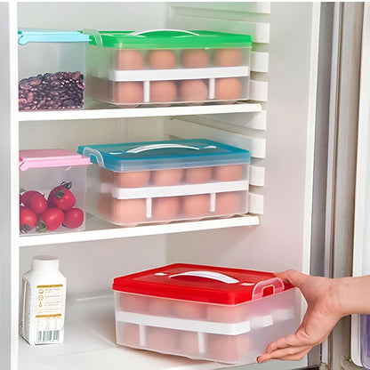 2 layer 32 Grid Egg Tray With Lid